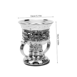 FUNOMOCYA Incense Burner with Handle Metal Incense Holder for Aromatherapy Suitable for Yoga Spa Home Decor Compact Design for Meditation and Zen Rooms Arabian Style