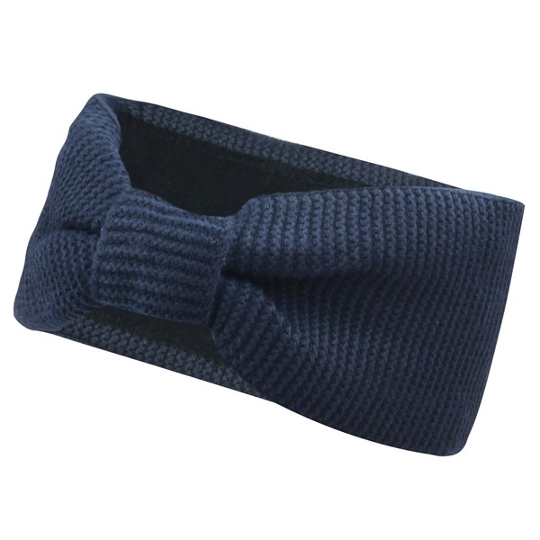 Vanessa & Melissa SB1015 Ladies’ Knitted Bow Headband, Lined with