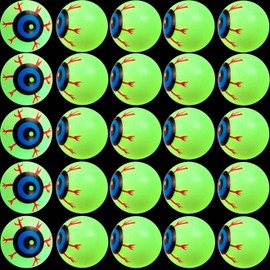 GXXMEI 30PCS 1.5In Plastic Halloween Eyeballs Glow in The Dark Eyeball for Kids Toys, Fake Eye Balls for Halloween Party Favors Goody Bag Fillers Terror Props