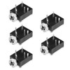 sourcing map 5Pcs PCB Mount 3.5mm 5 Pin Socket Headphone Stereo Jack Audio Video Connector Black PJ-324