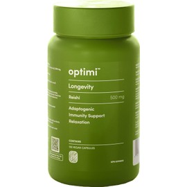 Optimi Reishi Mushroom Supplement,120 Capsules, Longevity Formula for Stress Relief and Calmness