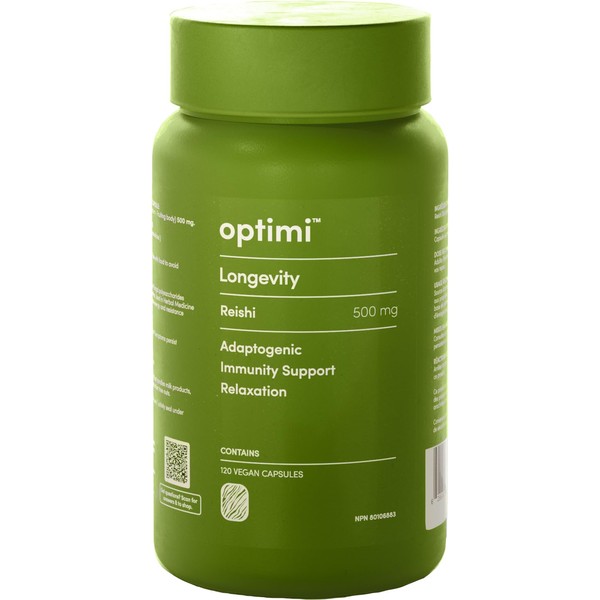 Optimi Reishi Mushroom Supplement,120 Capsules, Longevity Formula for Stress Relief