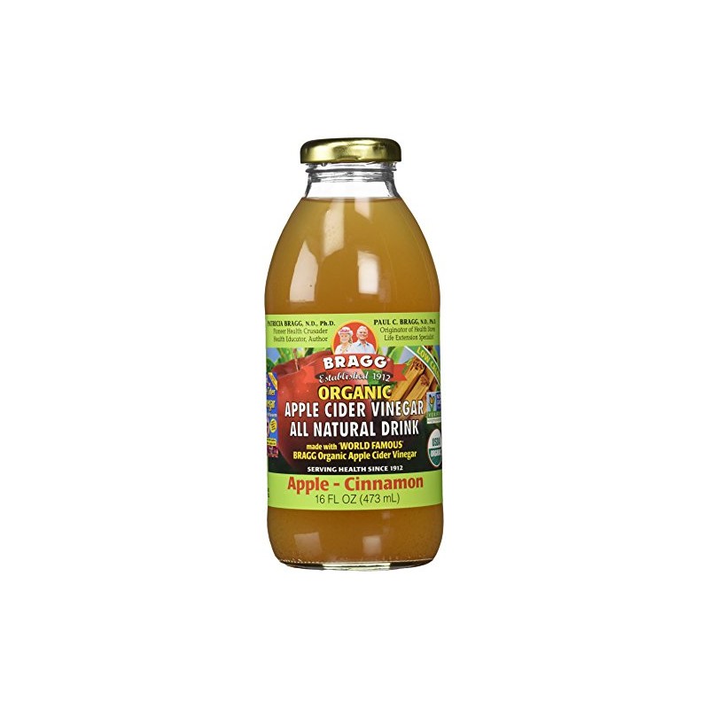 Bragg Organic Apple Cinnamon Apple Cider Vinegar Drink,16 Ounce -