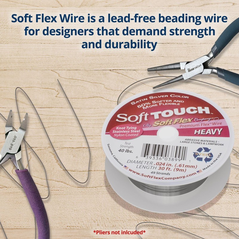 Soft Touch 49 strand Beading Wire .024 Inch 30 Ft
