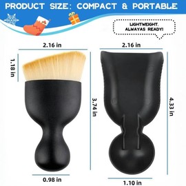 JZEOCKO 2 Packs Car Interior Detailing Brush with Shovel Set - Stocking Stuffers, Reusable Cleaning Brush with Soft Bristles for Dashboard, Skylight,Keyboard and Leather, Makeup Brush