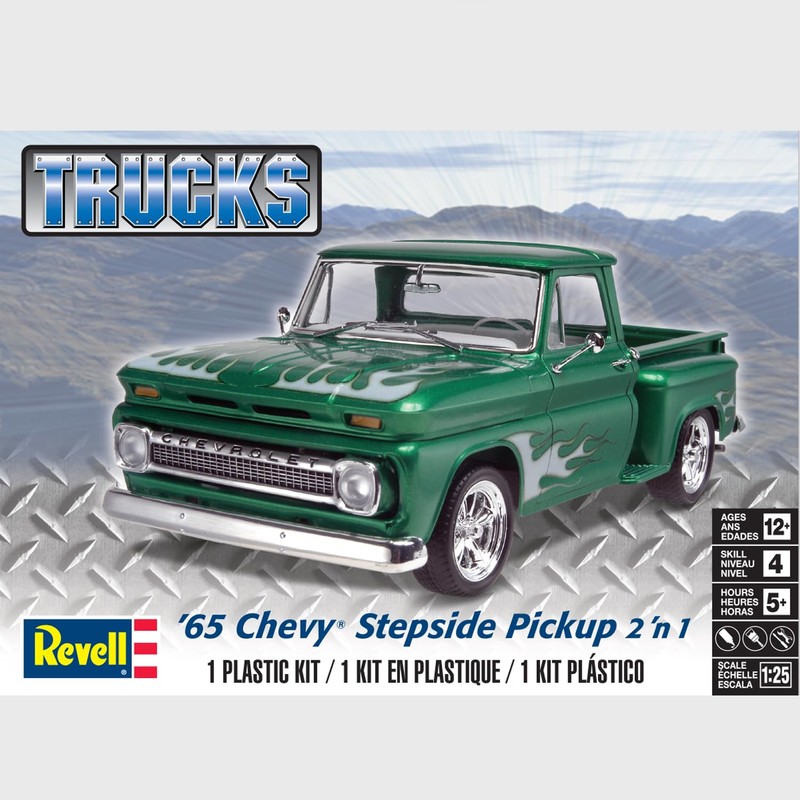 Level 4 Model Kit 1965 Chevrolet Stepside Pickup Truck 2-in-1