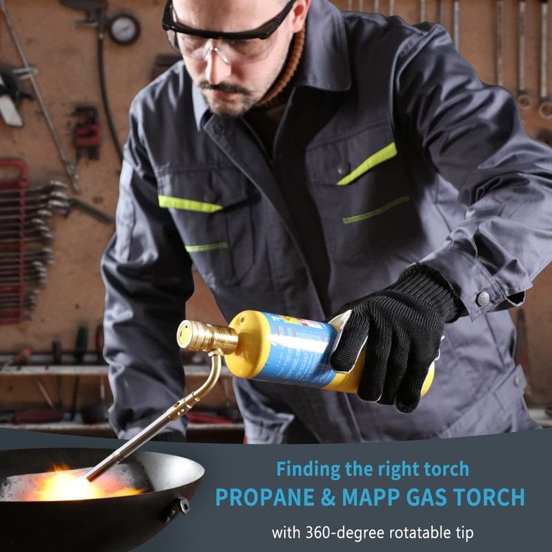 TAUSOM Propane Mapp Gas Torch Head 360° Rotatable Nozzle, Plumbing