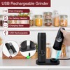 Electric Salt and Pepper Grinder Set - USB Rechargeable,LED Light,Adjustable