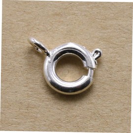 DOITOOL 20pcs Bright Silver Alloy Spring Ring Clasps Durable Connection Clasps for DIY Jewelry Making for Necklaces Bracelets and Accessories