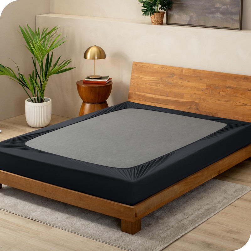 Bare Home Box Spring Cover - Queen - Stretchy Microfiber