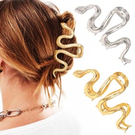 Reaky Metal Claw Clips Gold Snake Hair Clips Large Hair Claws Hair Accessories for Women