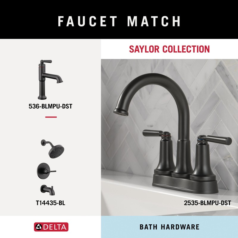 Delta 73524-BL Saylor Hardware bar, Matte Black