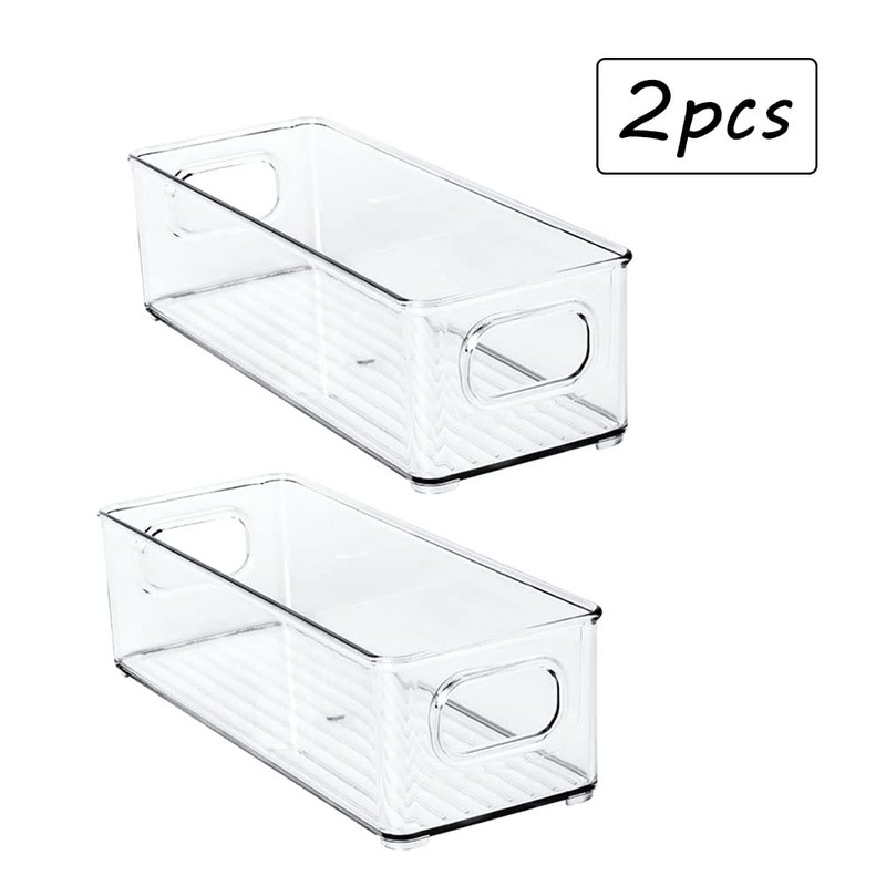 Hazrcvr Fridge Organiser, Set of 4, Fridge Box, Stackable Fridge