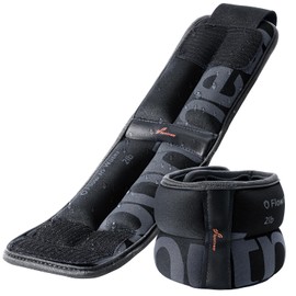 Sportneer Ankle Weights for Men Women Kids Strength Training Leg Weights Set Comfortable and Soft Perfect for Dancing Running Walking Fitness Workout (Black, 2 lbs x 2)