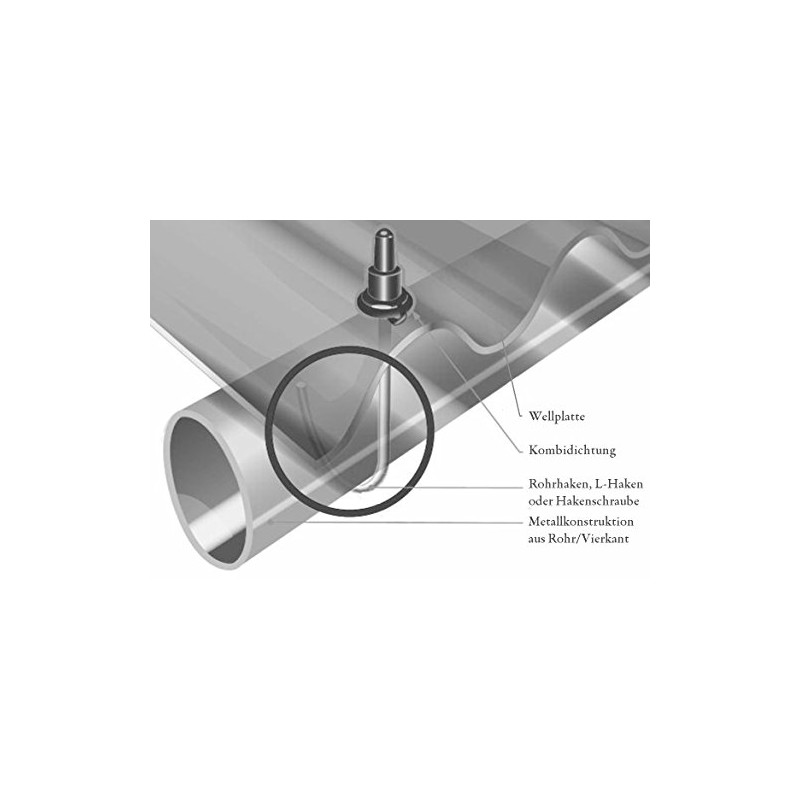 Combination Caps for Corrugated Sheets Natural Curved Bottom Pack of