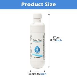 Refrigerator Water Filter, Universal External Refrigerator Water Filter, LT1000P Refrigerator Water Filter, Home Remover, White, for Kenmore9980 (White, 2 Pack)