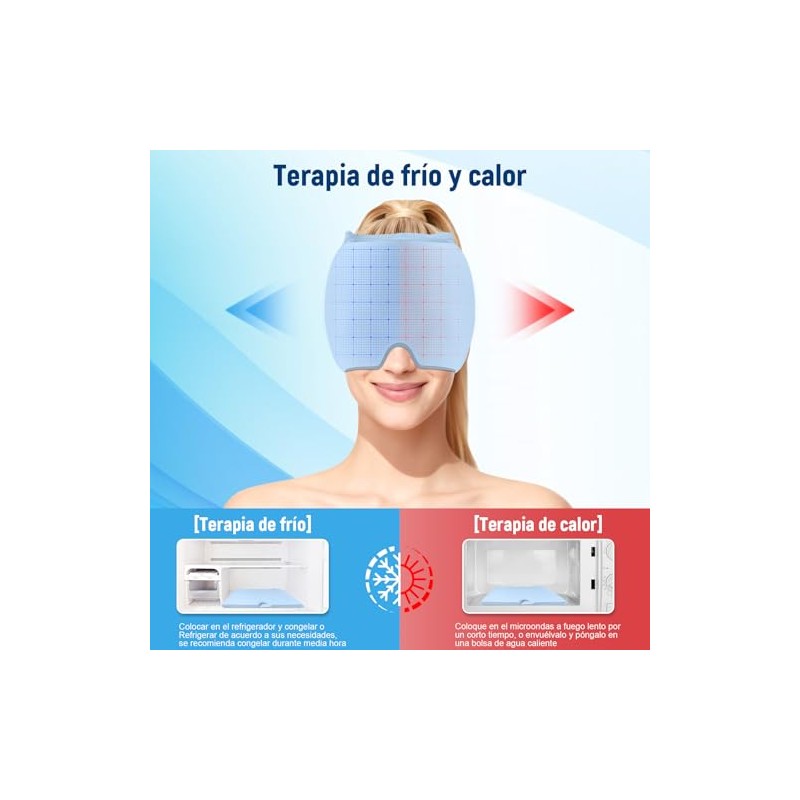 Gorro Migraña Envoltura Hielo Dolores Cabeza Ojos Hinchados