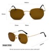 RUNHUIS Retro Polygon Sunglasses for Men and Women, Fashionable Square