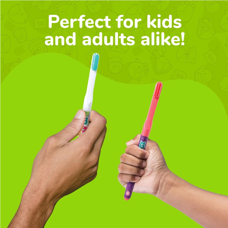 Brush Buddies Squishmallows Assorted Manual Toothbrushes, Soft Toothbrushes, Toothbrushes for
