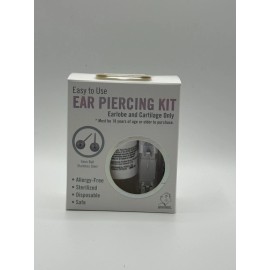 STUDEX EAR PIERCING KIT EARLOBE & CARTILAGE ONLY 4MM WHITE STAINLESS STEEL BALL