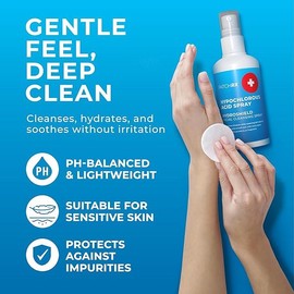 PatchRx HOCL Hypochlorous Acid Spray – 8oz Acne & Redness Reducer, Targets Bacteria for Face, Body, Eczema, Pimples & Breakouts