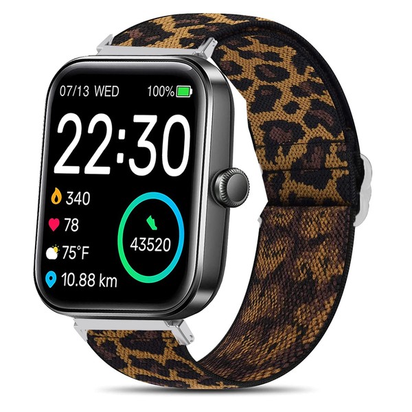 Compatible for AITAFY Smartwatch Bands, Sahouden Stretch Elastics Nylon Adjustable