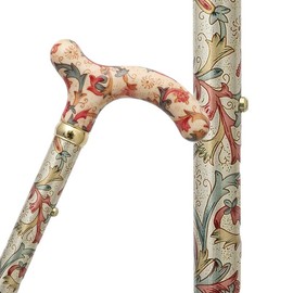 Luxury Elegant Cute Cane, Women's, Fashionable, Foldable, Lightweight, SG Mark Certified, Aluminum, Cute, All-Floral Pattern, Beige
