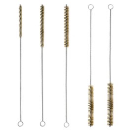 UOCAI 5 Stück Drahtbürste,Rohrreinigungsbürste,Messingbürste Messing Drahtbürste Rund,Stahlbürste,Bohrlochbürste Messingrohrreinigungsbürste für Rohrrohr Zylinder Bohrungen Reinigung 6/8/10/12/15mm