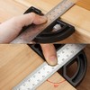 2in1 Multifunctional Magnetic Straight and Angle Measuring Ruler Woodworking Scribe