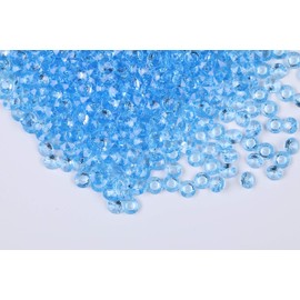 Gintoaria 1000pcs/ Pack Wedding Table Acrylic Diamond Scatter Crystals Confetti Acrylic Gems Vase Fillers Rhinestones for Wedding, Bridal Shower, Vase Beads Decorations (12mm, Light Blue)