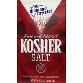 Diamond Crystal Pure and Natural Kosher Salt, 48 oz
