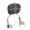 Detachable Sissy Bar Passenger Backrest with 4-Point Docking Hardware Kit