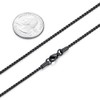 FOSIR Mens Black Rolo Chain Necklace, Stainless Steel Chain for