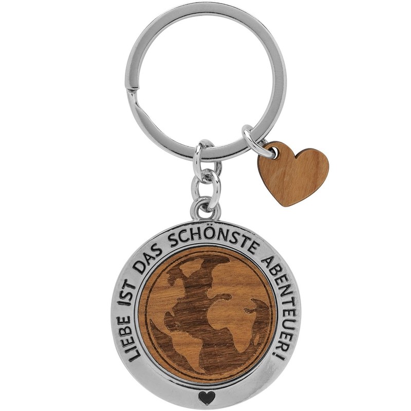 GRUSS & CO Keyring, multicoloured, Adventure wood motif