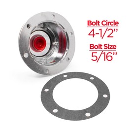 Polished Aluminum Hub Cap w/Side Fill Plug (Replaces Stemco 343-4024)