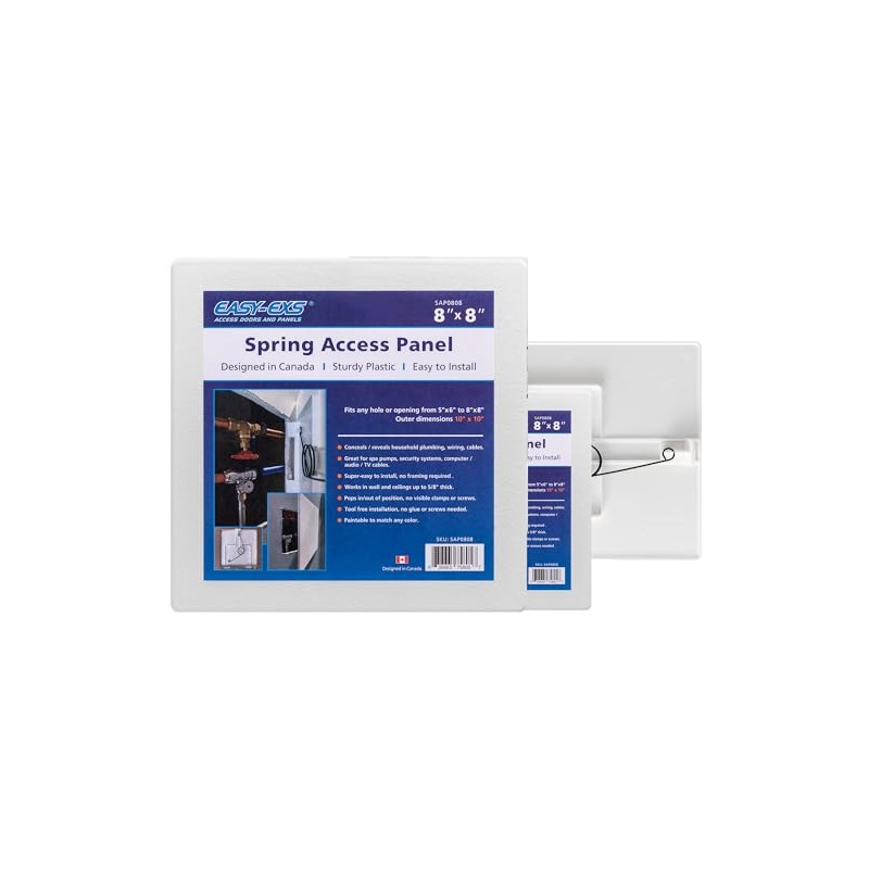 EASY-EXS Access Panels Spring-Fit 8"x8" (External 10"x10") Square (2)