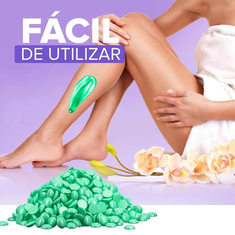 VERALY.MX | Kit Depilar 300gr Cera Española y Tarro Para