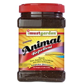 I Must Garden Deer, Rabbit and Groundhog Repellent: All-Weather Granular Formula – 2.5lb Shaker Jar