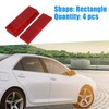A ABSOPRO Car Reflector Sticker Rectangle No-Hole Exterior Decal Red(Set