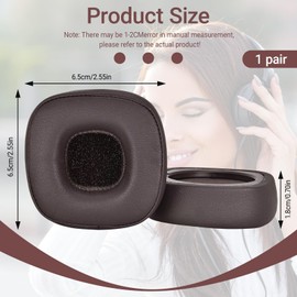 1 Pair Ear Pads for Marshall Major IV, Memory Foam Protein Leather Ear Pads, Replacement Ear Pads for Marshall Major 4 Wired/Wireless Bluetooth On-Ear Headphones (Major IV/4 - Brown)