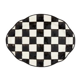 Mud Pie Checkered 13" x 17" Platter