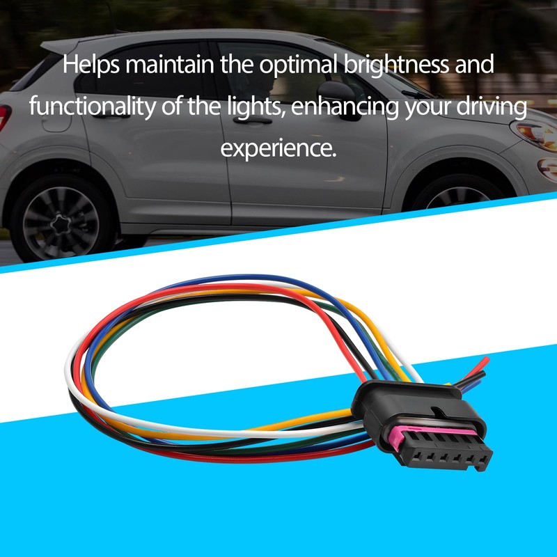 Tail Lights Connector Pigtail Plug Wire Harness Compatible with Fiat