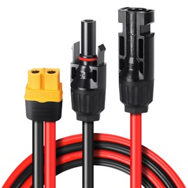 GENORTH Solar Charging Cable Solar Cable 3 m, Solar Plug to XT60 Plug Solar Panel Adapter 4 mm²/12AWG Compatible with EF Delta 2 and River Pro MAX Powerstation 757 Powerhouse Solar Generator