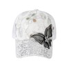 ZARSIO Sequin Baseball Cap Adjustable Rhinestone Butterfly Baseball Cap (CA/US,