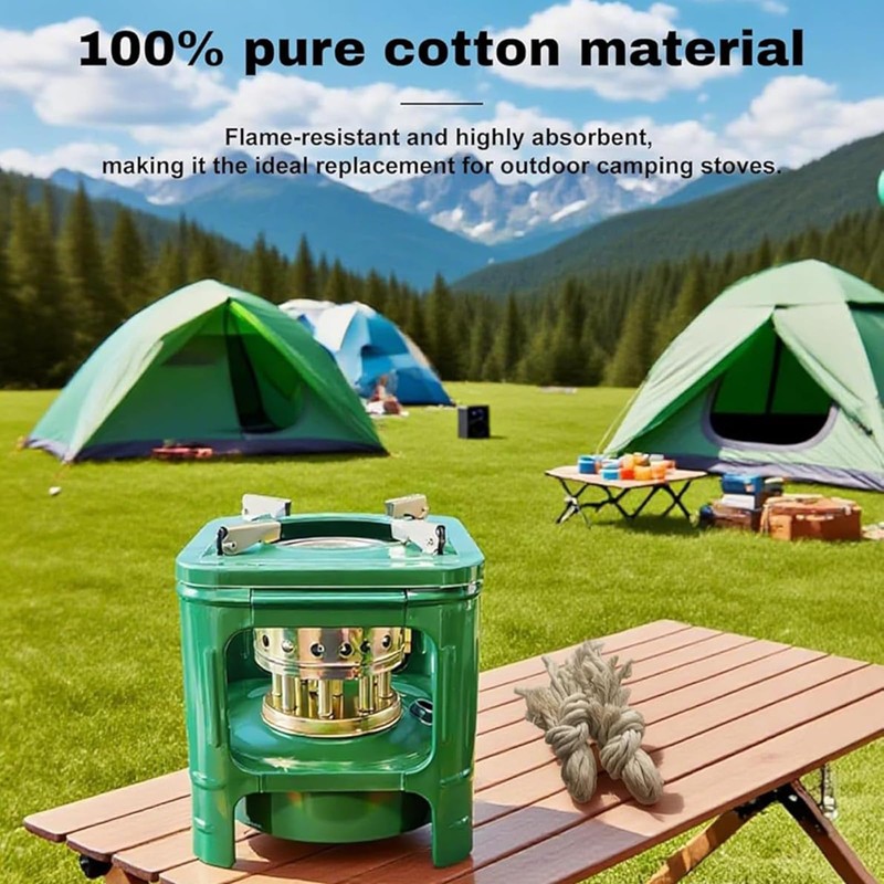 100PCS Cotton Kerosene Stove Wick， Heater ReplacementWick， Pure Cotton Camping