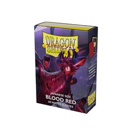 Arcane Tinmen Dragon Shield Sleeves  Matte Japanese: Blood Red 60CT - Card Sleeves are Smooth & Tough - Compatible with Yu-Gi-Oh! & Cardfight Vanguard (AT-11150)