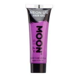 Moon Glow - Neon UV Hair Gel - 20 ml Intensive Purple - Hair Dye Hair Colour - Make yourself glowing spikes!