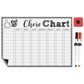 Inkdotpot Magnetic Whiteboard Chore Chart Chore Chart for Refrigerator - Dry Erase Behavior Chart for Kids Responsibility Chart with 2 Fine Tip Marker & Eraser