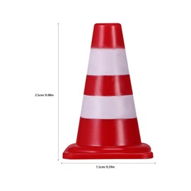 Gadpiparty Pack of 15 Miniature Traffic Cones Simulation of Mini Traffic Cones Small Road Block Signs Building Cones Role Play Educational Toy for Children and Toddlers