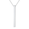 Silvora Women's Necklace, 925 Silver, Simple, Stick, Long Pendant, Hypoallergenic,